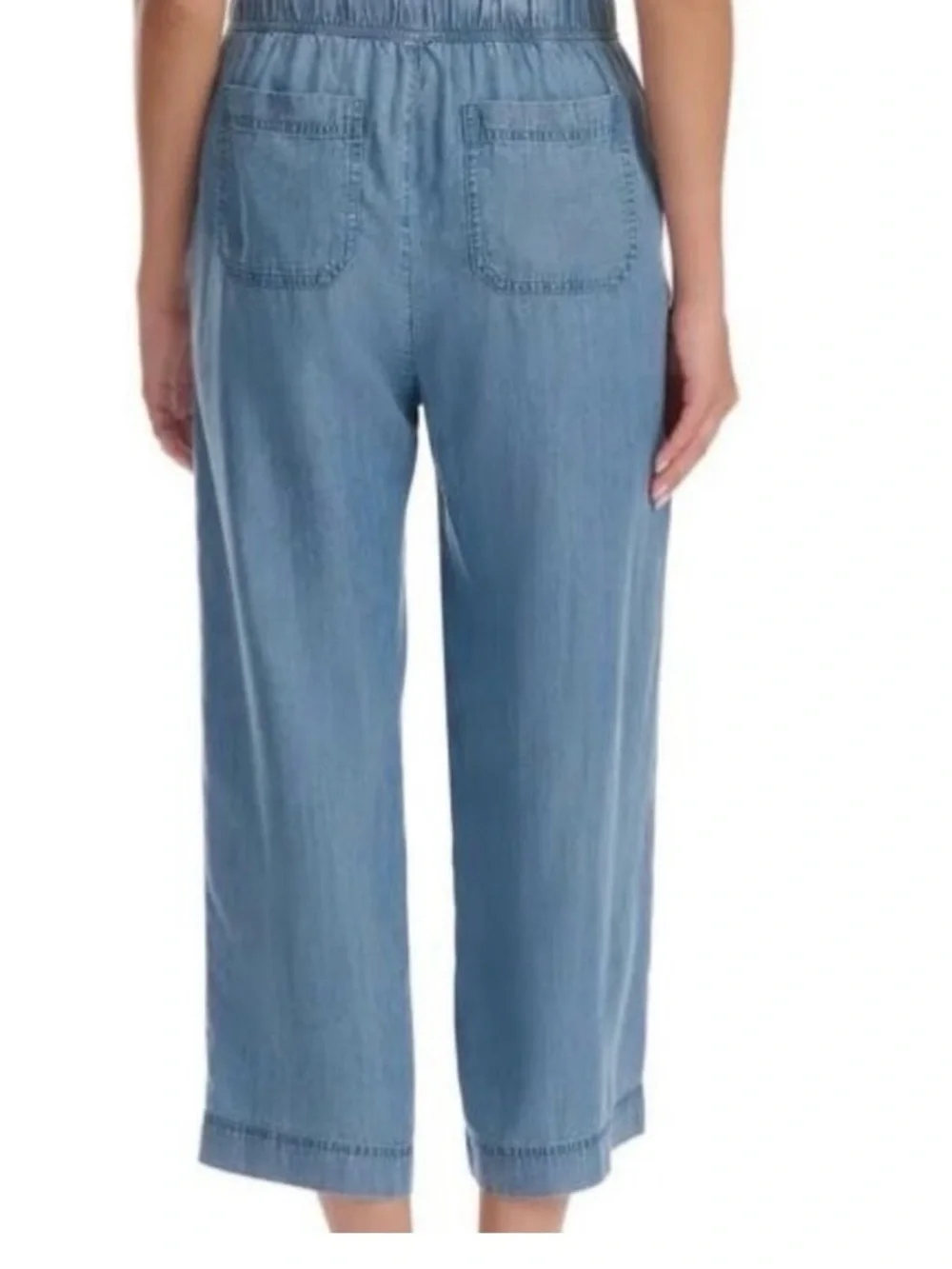 Splendid Light Blue Cropped Wide-Leg Lightweight Jeans - Medium - Picture 3 of 5